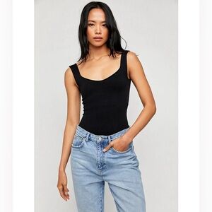 Free People Clean Lines Scoop Neck Sleeveless Bodysuit